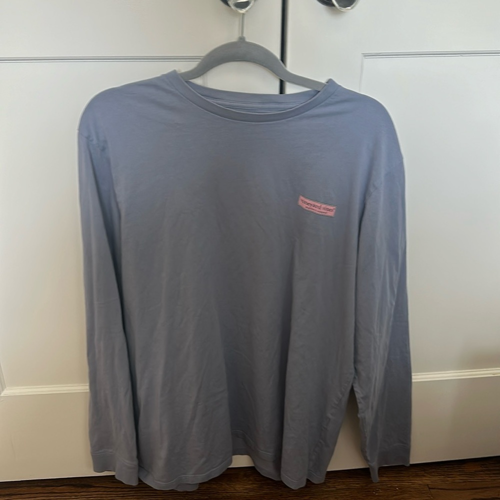 Greyish Blue Long Sleeve Vineyard Vines T-Shirt